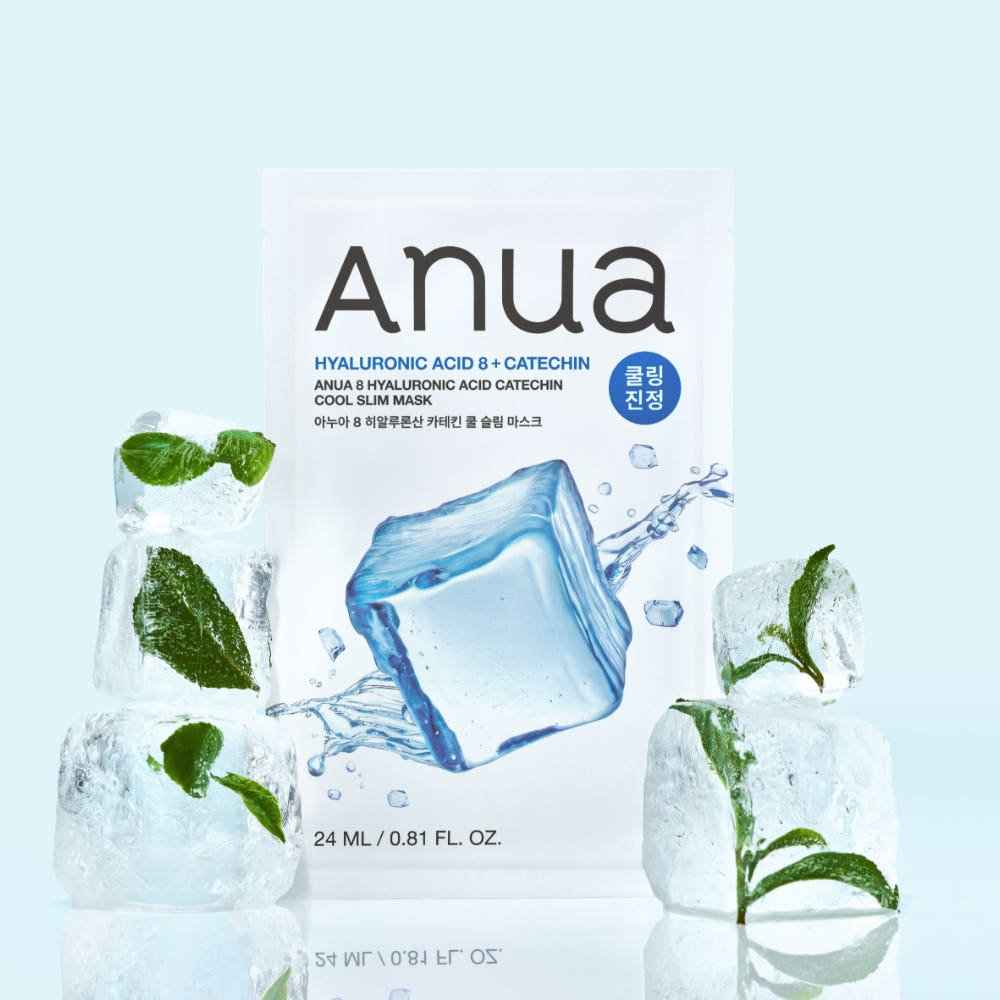 Anua 8 Hyaluronic Acid Catechin Cool Slim Mask 24ml X 10ea