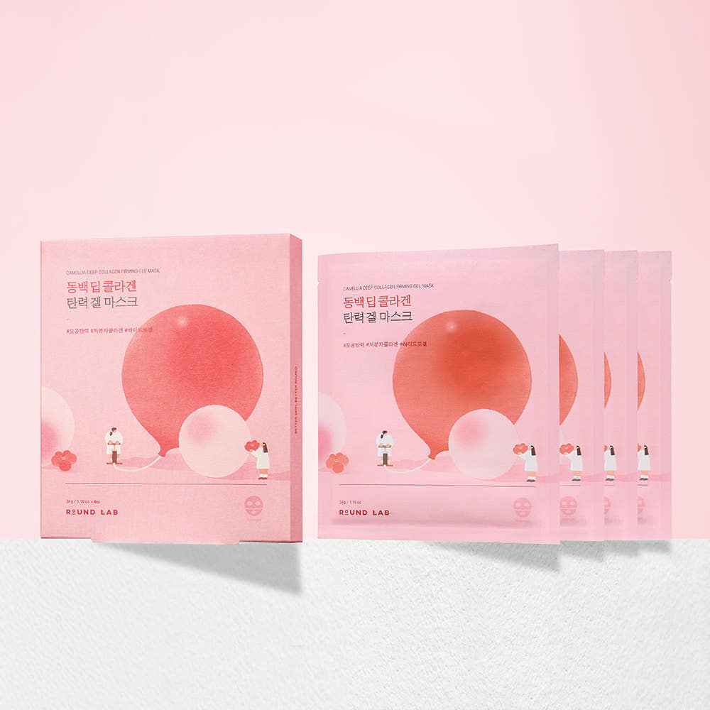 Round Lab Camellia Deep Collagen Firming Gel Mask Sheet 34g X 4ea