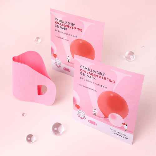 Round Lab Camellia Deep Collagen V Lifting Gel Mask 10g X 4ea